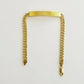 10K Yellow Gold ID Bracelet With Miami Cuban Chain 6mm 8" Long Hand chain 10kt
