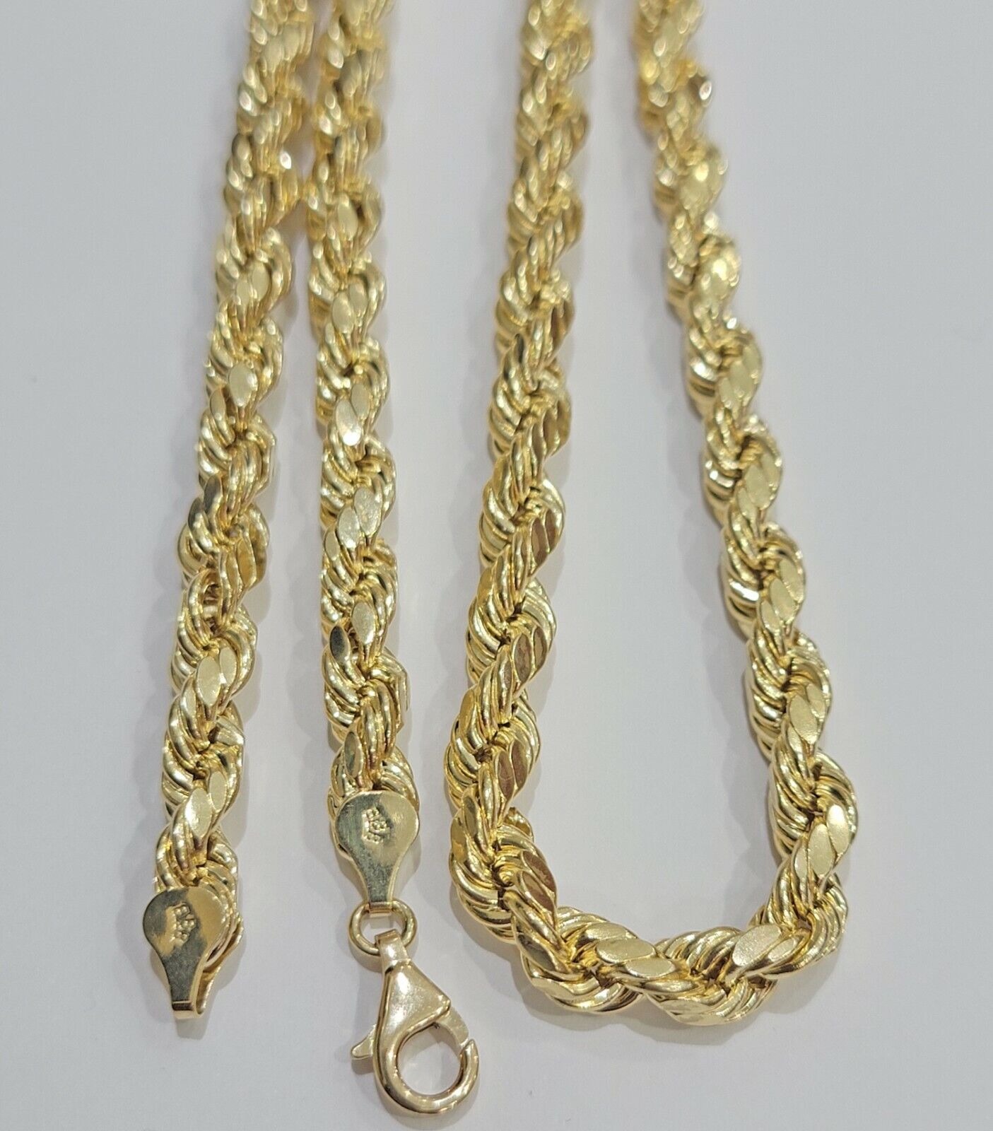 Solid 10k Yellow Gold 28" Inch Chain Necklace 7mm Real Gold 10kt Heavy