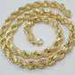10K Yellow Gold Thick Rope Chain 22" 8mm Real 10k Necklace
