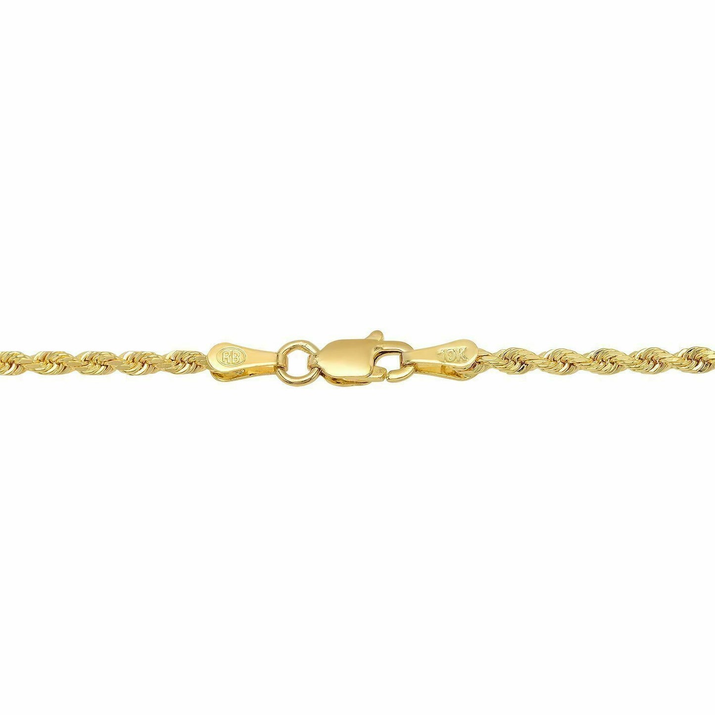 Solid 10k Yellow Gold Rope Chain 1mm-10mm Diamond Cut Pendant Necklace16"-30"