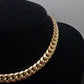 Real Gold 7mm 24" Mens Cuban Link Necklace 10KT yellow Gold Chain Strong Links