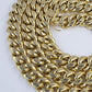 REAL 10k Yellow Gold Miami Cuban Chain Necklace 15mm 24" Inch Box Lock