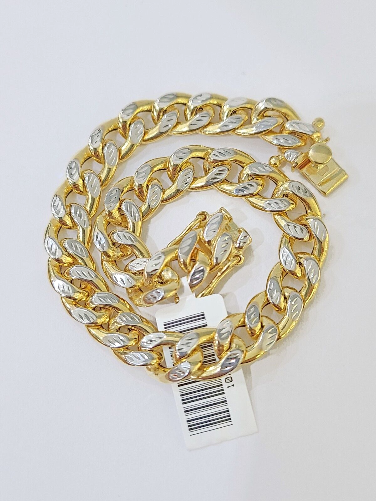 10K Yellow Gold Bracelet Real Cuban Curb Link Diamond Cut 8mm 8" Inch REAL Gold