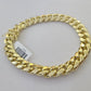 Real 14K Yellow Gold Miami Cuban Bracelet 8.5" Inch 10mm 14K Box Clasp Link