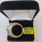 Real 10k Yellow Gold White Diamond Ring Size 10 Mens Ring