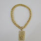 10K Yellow Gold Crown Pendent 4mm Rope Chain 18" 20" 22"24"26" Inch