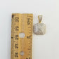 10K Yellow Gold 1/2 CT Real Diamond Pillow Charm 1"Inch Square 3D Dome Pendant
