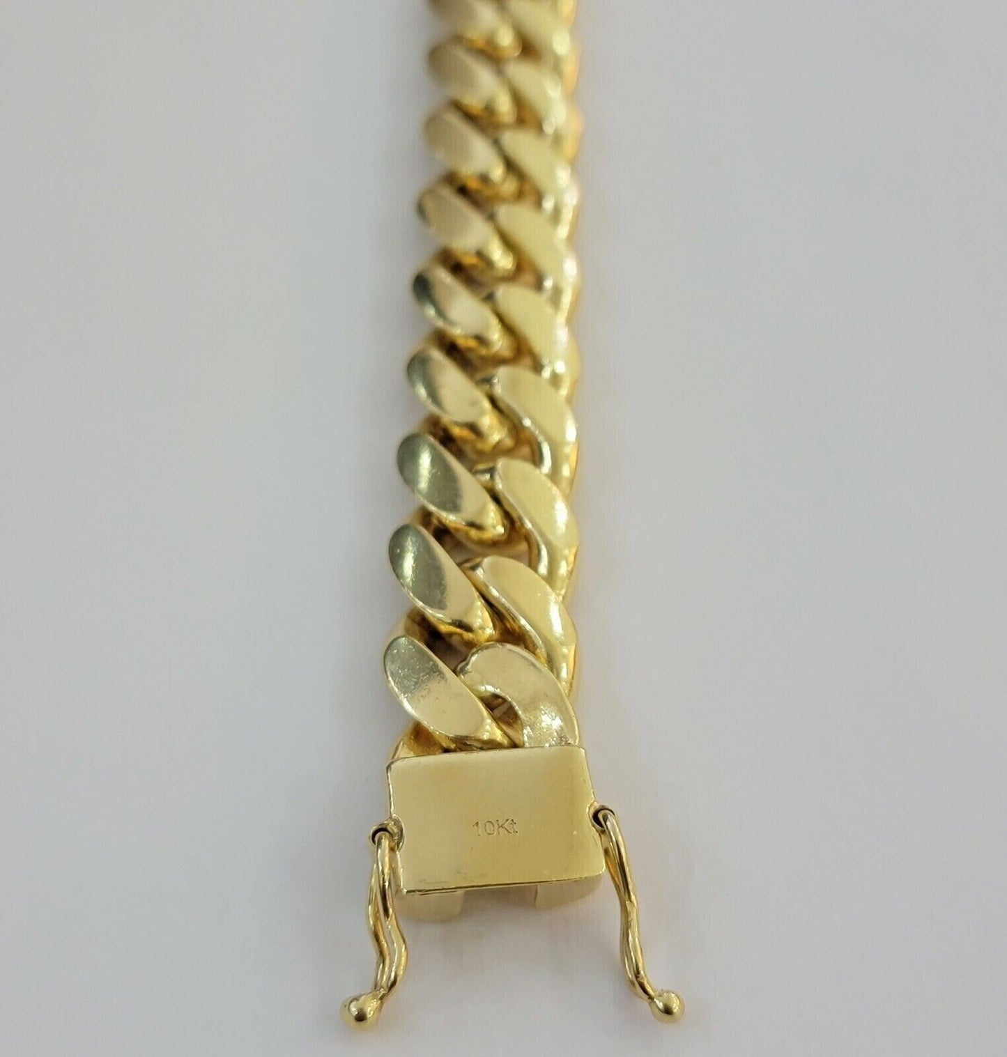 Solid 10k Gold Miami Cuban Link Bracelet Mens 8" 16mm Mens 10kt Real Gold Sale