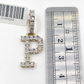 Real 10k Gold & Diamond Letter "P" Initial Alphabet Charm/Pendant 1.25".