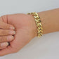 10k solid Yellow Gold Miami Cuban Bracelet 12.5 mm Link 9" inch Men's REAL 10kt