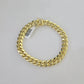 Real 14K Yellow Gold Miami Cuban Bracelet 8.5" Inch 10mm 14K Box Clasp Link