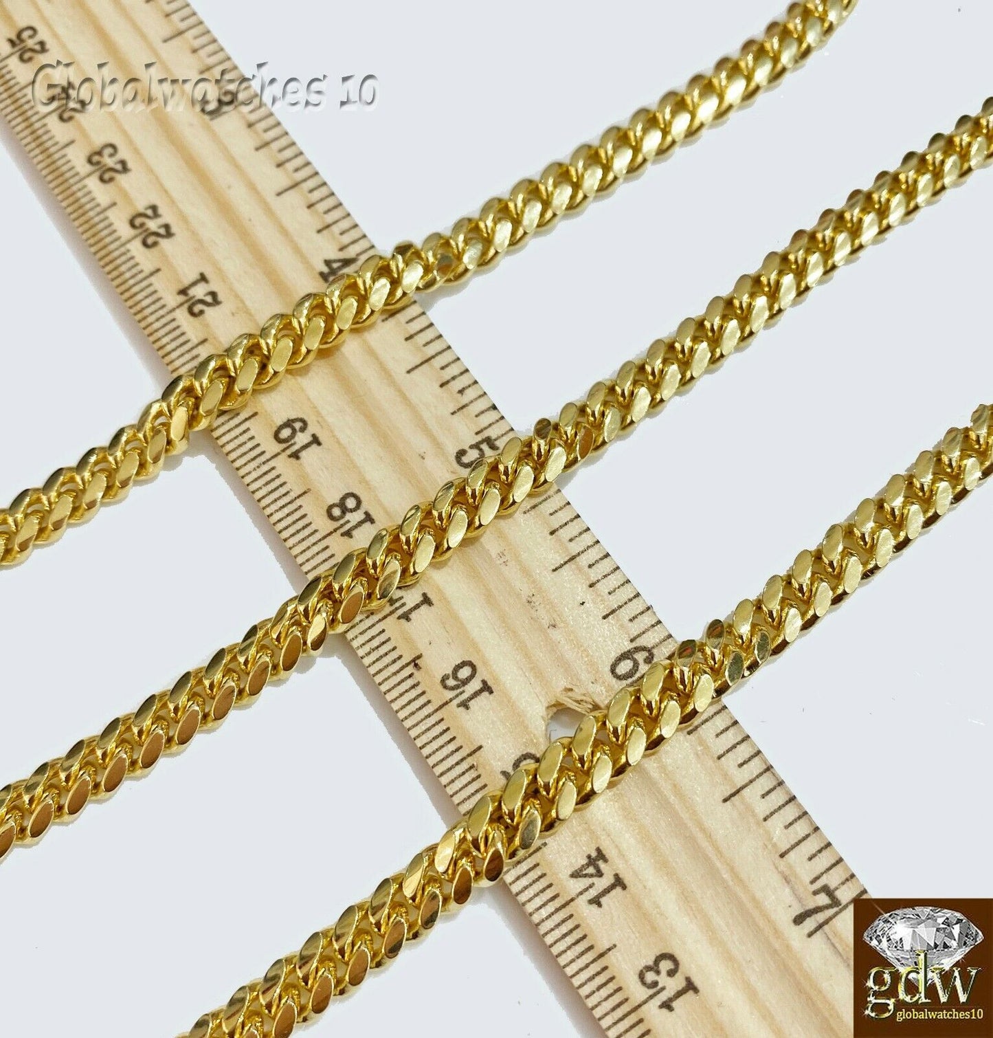 Solid 10k Gold Miami Cuban Link Chain Necklace & Bracelet Set Box Lock Men Heavy