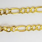 Real Figaro Link Chain 14k solid yellow gold 24inch Necklace Men Women 10mm 14kt