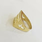 10k Real Yellow Gold Last Supper Ring Men Ring Size 10 Sizable Cross design