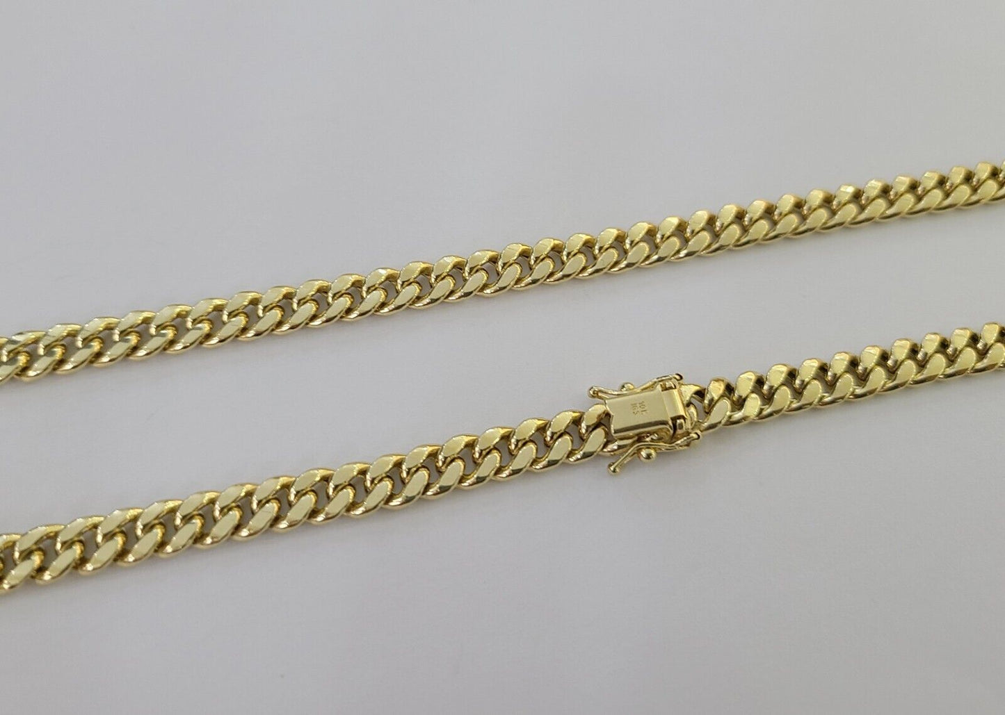 10K Yellow Gold Crown Pendent Charm 6mm Miami Cuban Link Chain 18 - 30" Inch