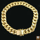 10k Yellow Gold Miami Cuban Bracelet 12mm 8" Box Lock Mens Real 10kt Strong Link
