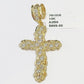 10k Gold Rope Chain & Cross Charm Pendent SET 3mm 22 Inches Necklace , Real 10kt