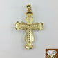 Real 10k Yellow Gold 2 Inch Jesus Charm/Pendant with Diamond Cuts for Men/Women