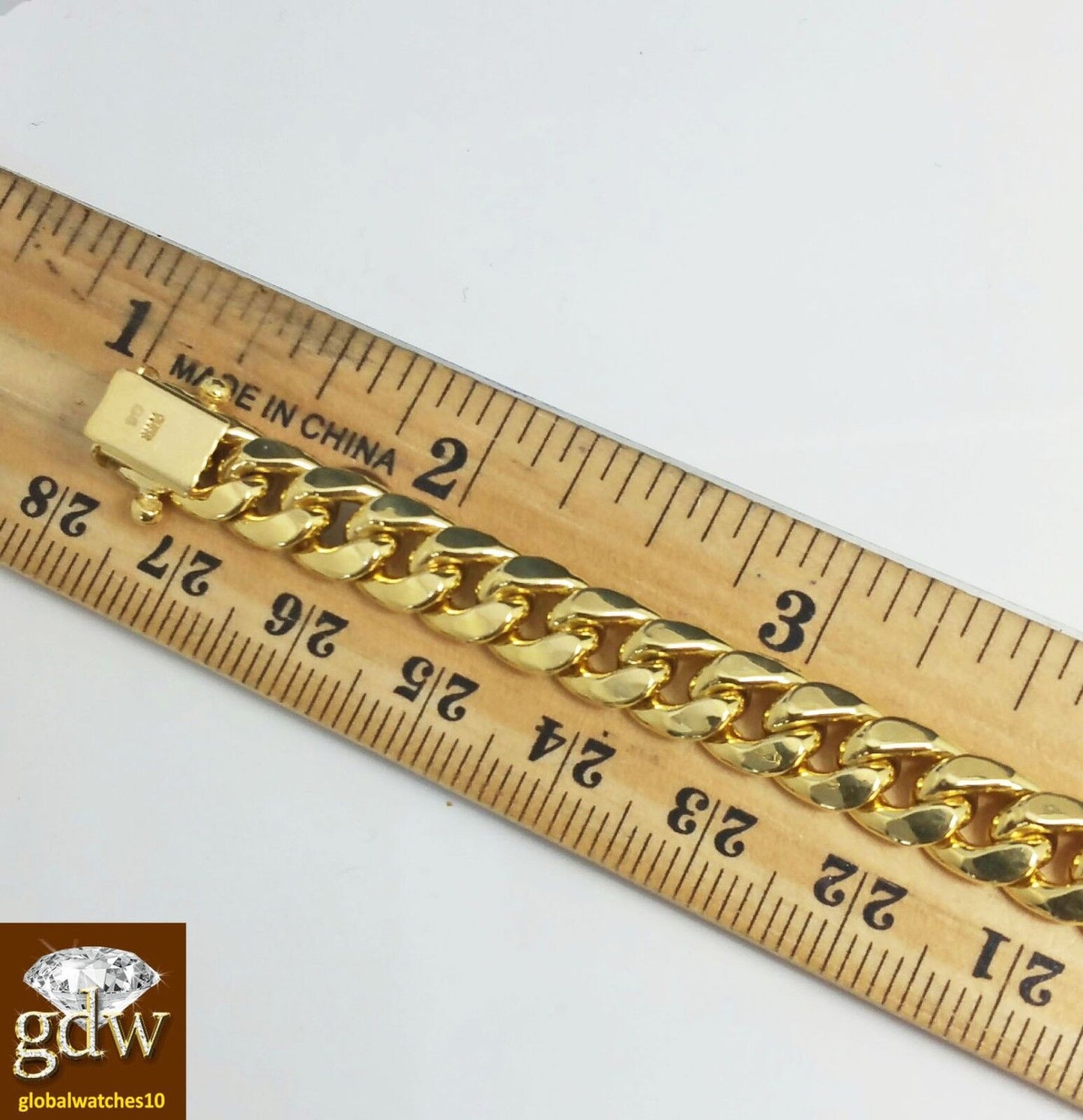 Real 10k yellow Gold Miami Cuban Bracelet 9" Inch 7mm Box Lock Unisex