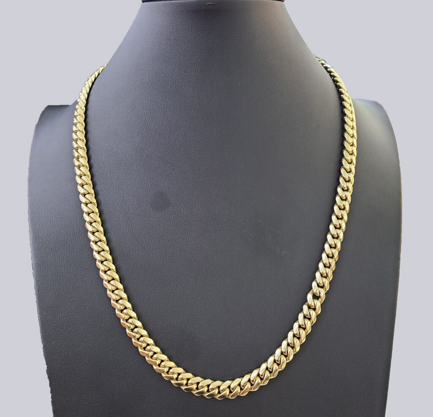 14K Solid Yellow Gold 9mm Miami Cuban Link Chain Necklace 24" Inch 14Kt