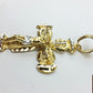 Real 10k Yellow Gold 2 Inch Jesus Charm/Pendant with Diamond Cuts for Men/Women