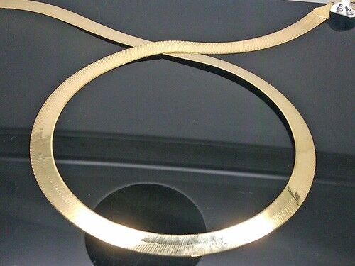 Solid 10k Yellow Gold 18" Inch 7mm Herringbone Necklace Chain Men Women Real 10k