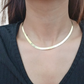 Real 10K Yellow Gold 5mm Herring Bone Chain Necklace 20 Inch Lobster lock
