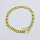 10k Yellow Gold Miami Cuban Bracelet Real 10kt Gold 6mm Link 7 inch Men Women
