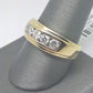 Men Solid 14k Yellow Gold 1CT Band Wedding Engagement Ring REAL Diamond